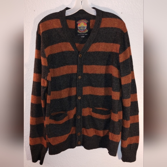 RVCA | Sweaters | Christian Fletcher X Rvca Cardigan Sweater Gray ...